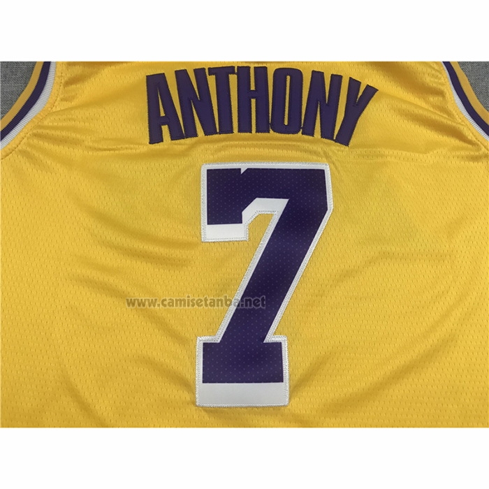 Camiseta Los Angeles Lakers Carmelo Anthony #7 Icon 2020 Amarillo